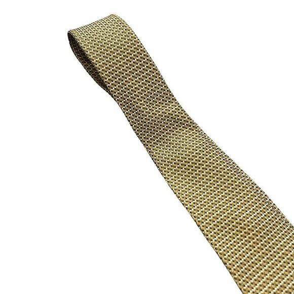 Jos A Bank Signature Collection Mens 100% Silk Gold Mens Neck Tie 59" x 4" - Picture 4 of 16